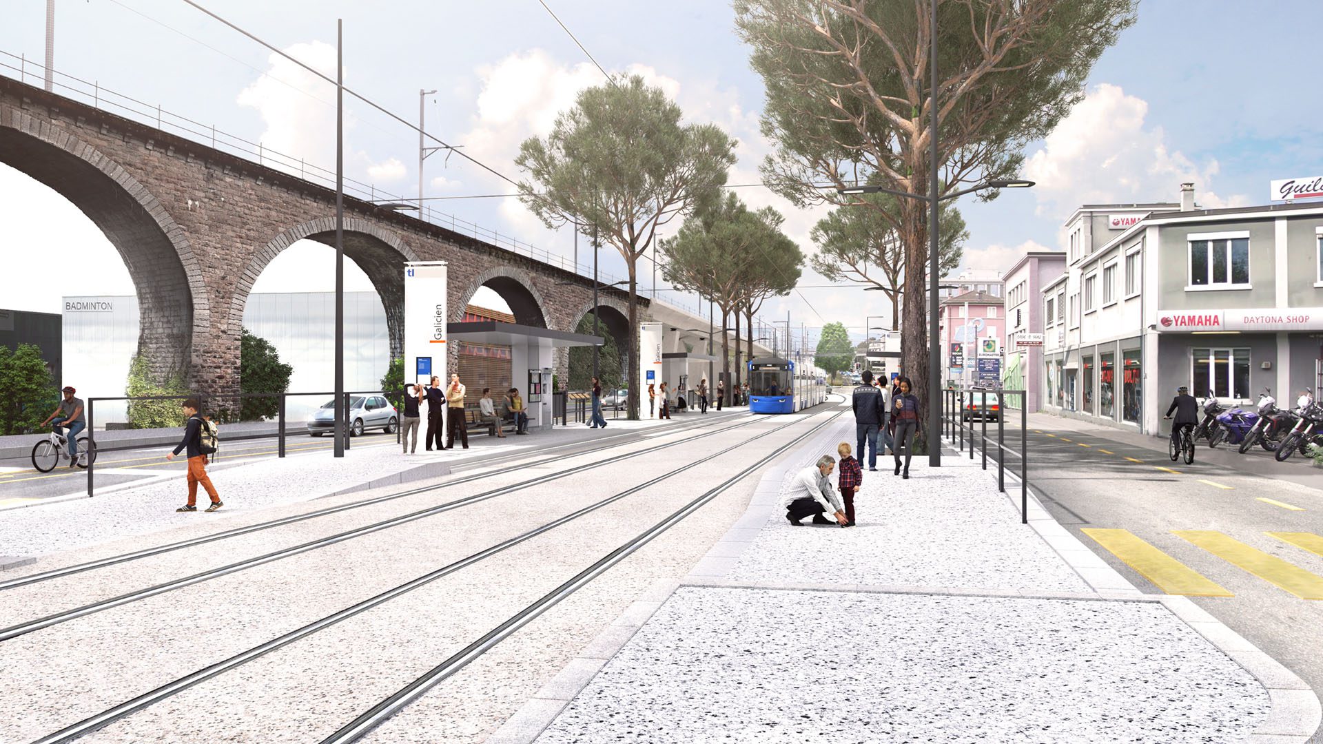 Station Galicien - Travaux Tramway Lausannois - Projet