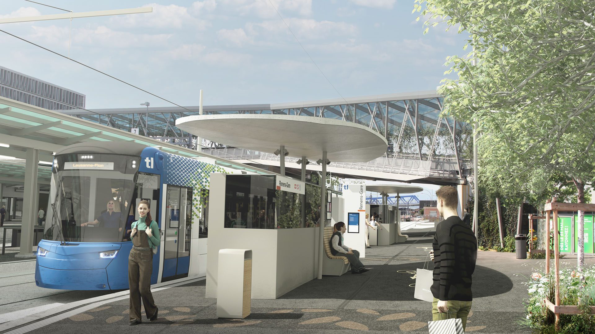 Renens Gare sol - Travaux Tramway Lausannois - Projet